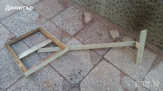 Метална подвижна помощна маса плот за монтаж на стена , снимка 4 - Антикварни и старинни предмети - 53290812