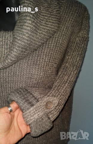 Кроп пуловер с щедра поло яка "Only" ® / голям размер, снимка 4 - Блузи с дълъг ръкав и пуловери - 28357791
