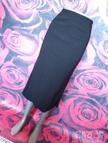 Еластична черна пола под коляното с голяма цепка М/Л в Поли в гр. Перник -  ID37687008 — Bazar.bg