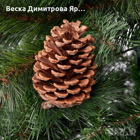 Елха естествено зелена с шишарки, снимка 5 - Декорация за дома - 52658940