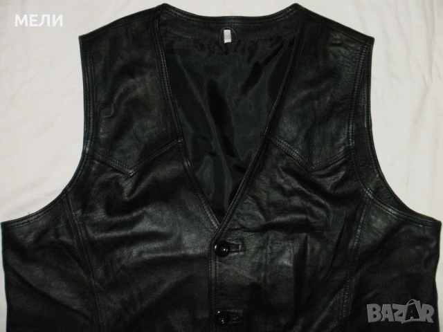мъжки елек естествена кожа 56(2XL), снимка 2 - Сака - 53476204