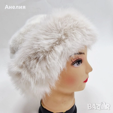 Дамска пухкава зимна шапка с изкуствен косъм, снимка 9 - Шапки - 52709390