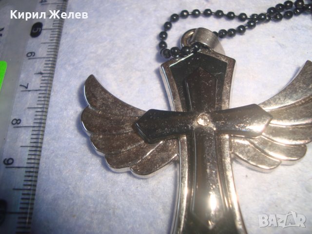 КРАСИВ СТИЛИЗИРАН ФЕШЪН АРТ КРЪСТ - КОЛИЕ БЛАГОРОДНА НЕРЪЖДАЕМА СТОМАНА с ЦИРКОН и ВЕРИЖКА 27486, снимка 9 - Колиета, медальони, синджири - 36982764