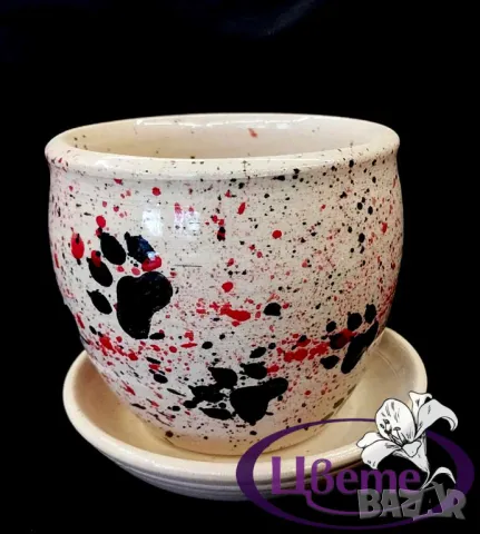 Керамични саксии -ръчна изработка 🇧🇬, снимка 7 - Декорация за дома - 48306737