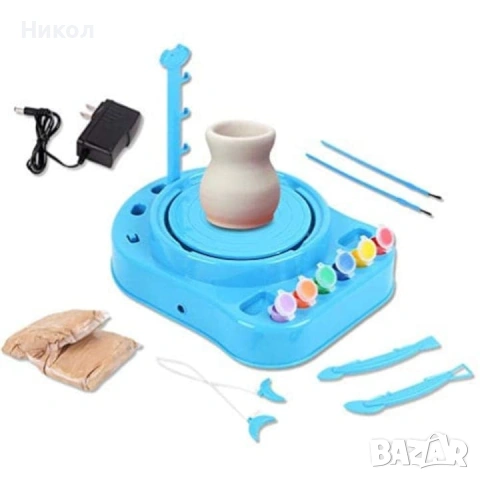 Ктеативен комплект грънчарско колело с адаптер, снимка 8 - Рисуване и оцветяване - 53398511