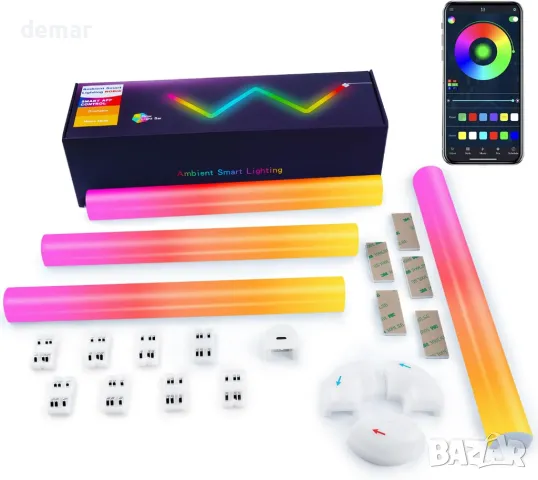 Интелигентни LED светлинни ленти, синхронизиране на музика, управление от Bluetooth APP, снимка 8 - Лед осветление - 47744910