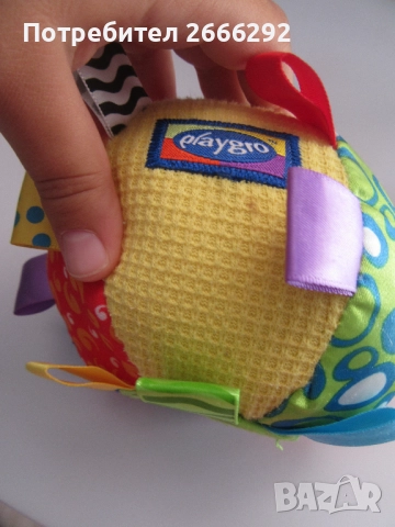 Playgro Звъняща мека топка с етикети, снимка 7 - Образователни игри - 51793950