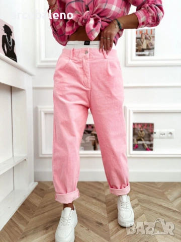 Дамски панталони от рипсено кадифе LIVANS, 5цвята , снимка 4 - Панталони - 53206315