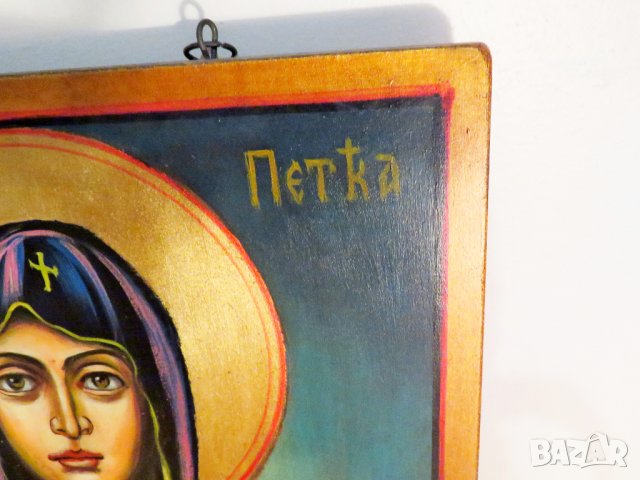 Стара православна икона на Света Петка  - Света Петка е покровителка на брака и плодовитостта., снимка 4 - Икони - 36906417