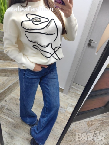 Дамски пуловер, снимка 2 - Блузи с дълъг ръкав и пуловери - 52801157