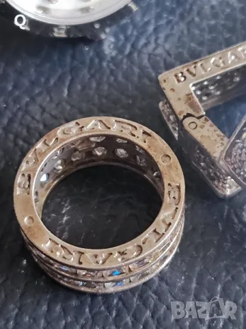 комплект часовник, пръстен и обеци BVLGARI, снимка 5 - Бижутерийни комплекти - 50417922
