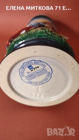 Уникална керамична халба с 3Д орел и релефни изображения на диви животни, снимка 3 - Други ценни предмети - 48287298