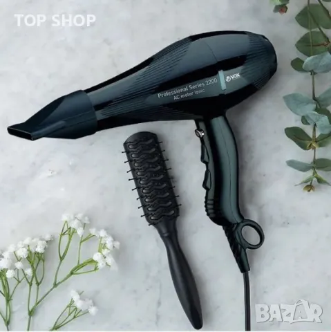 Сешоар, 2200W, AC pro, Йонизация, концентратор и дифузер