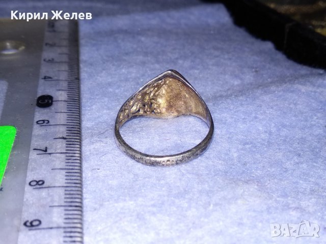 СТАРИНЕН СРЕБЪРЕН ПРЪСТЕН ВИСОКА ПРОБА ОКСИДИРАНО СРЕБРО АЖУРНА МАЙСТОРСКА РЪЧНА ИЗРАБОТКА 36598, снимка 11 - Антикварни и старинни предмети - 39971059