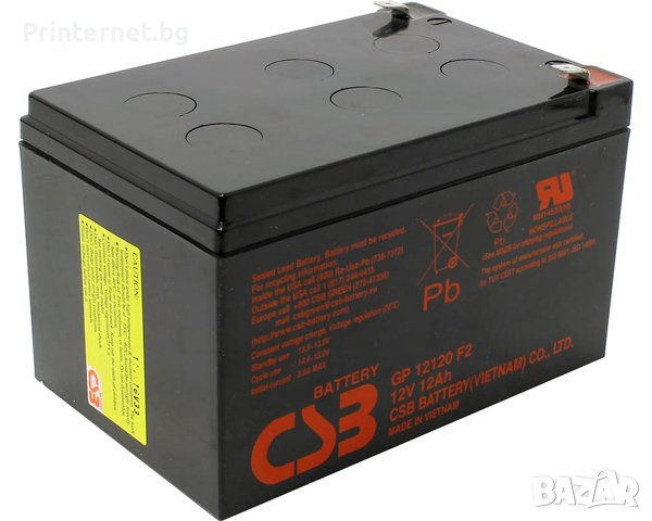 Батерия за UPS и други устройства CSB GP 12120 12V 12Ah - НОВА - ГАРАНЦИЯ! Фактура., снимка 2 - UPS захранвания - 44127007