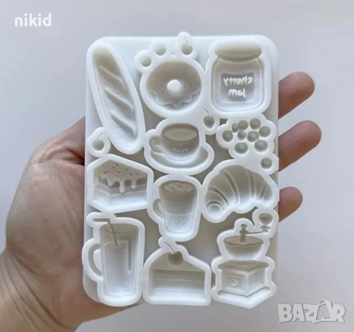 храни десерти сок кроасан поничка силиконов молд форма фондан гипс декор украса, снимка 3 - Форми - 52766490
