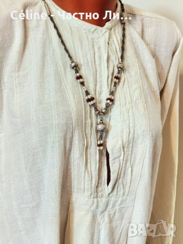 Уникален Сребърен Старинен 18 век Накит Колие с Перли и Карнеоли, снимка 2 - Антикварни и старинни предмети - 33521637