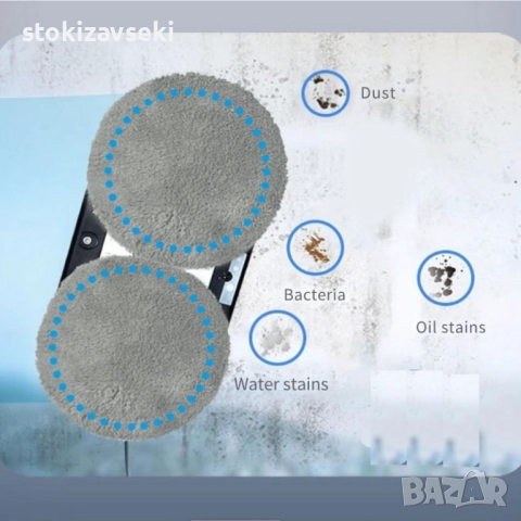 Интелигентен робот за почистване на прозорци с двойни въртящи се падове и вакуум 2800Pa, снимка 7 - Други стоки за дома - 52310405