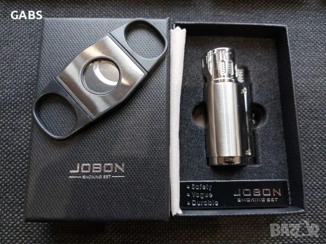 Луксозна запалка за пури с подарък резачка, снимка 3 - Запалки - 49446705