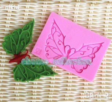 пеперуда контури силиконов молд форма декорация украса фондан торта