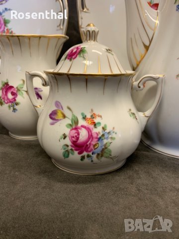 Десертен сервиз LUDWIGSBURG ръчно рисуван, произведен в периода 1919-1927 г., снимка 5 - Сервизи - 35032740