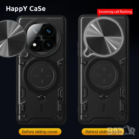 Xiaomi Redmi Note 14 Pro+ / 14 Pro / 14 / 14S / GIANT RING Удароустойчив кейс калъф гръб с пръстен, снимка 12 - Калъфи, кейсове - 48576947