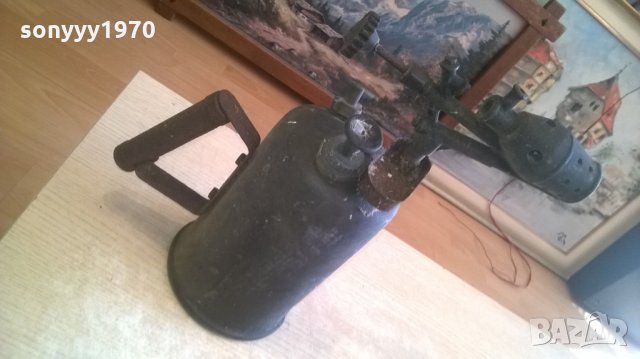антик-бензинова лампа-ретро колекция-32х32х14см, снимка 9 - Колекции - 28054518