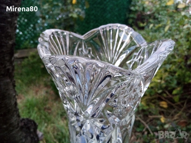Голяма кристална ваза, снимка 3 - Вази - 52148734