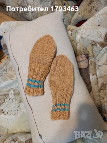 ръчно плетени детски чорапи от вълна, ходило 16 см., снимка 2 - Чорапи - 39884256