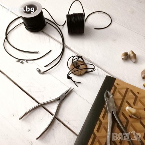 кожена връв, шнур, 2 мм, 3 мм, черно, тъмно кафяво, натурал, снимка 5 - Други - 38692091