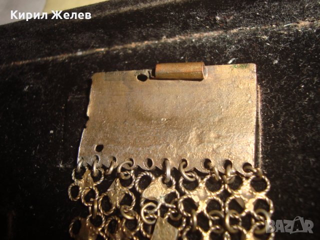 17-18 ВЕК САЧАНЕНА СРЕБЪРНА с ЖИВАЧНА ПОЗЛАТА ВЪЗРОЖДЕНСКА ПЛЕТКА ЕТНО - ГРИВНА РЪЧЕН УНИКАТ 20579, снимка 13 - Антикварни и старинни предмети - 33215737