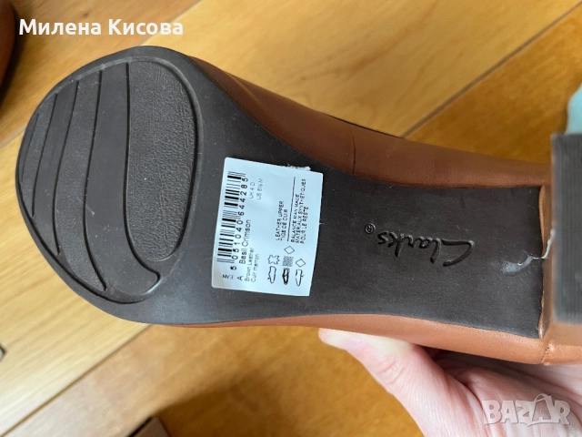 Нови кожени обувки Clarks 37, снимка 10 - Дамски обувки на ток - 52983923