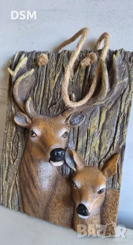  Пано Еленче Декорация Елен Статуетка 18х15см, снимка 2 - Декорация за дома - 47601531