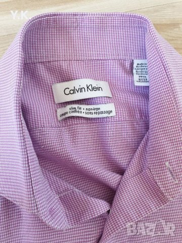Оригинална мъжка риза Calvin Klein , снимка 2 - Ризи - 31829103