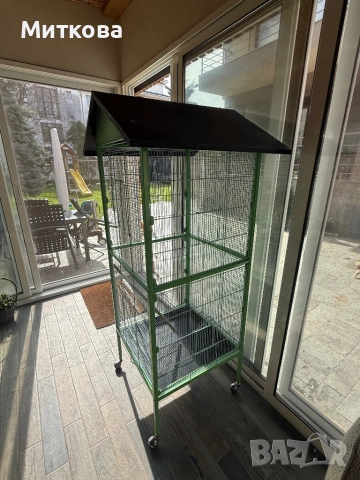 Продавам  използвана клетка за папагали, снимка 2 - Папагали - 53475132