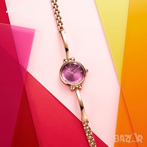 Дамски часовник 028, розово злато, с панделки, снимка 3 - Дамски - 27721218