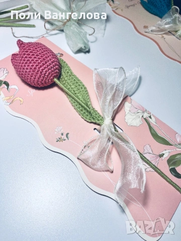 Плетени цветя, снимка 2 - Изкуствени цветя - 53274600