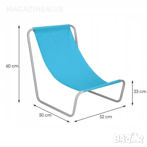 Градински сгъваем туристически стол – преносим плажен стол с чанта, снимка 2 - Градински мебели, декорация  - 53105837