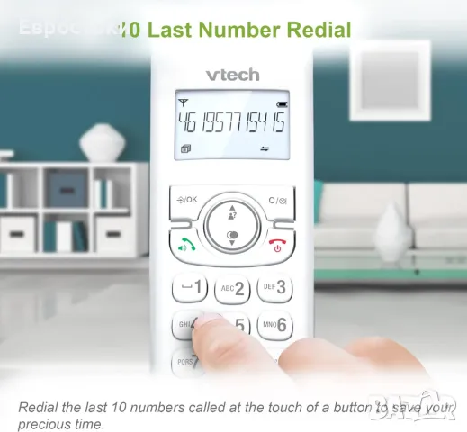 Безжичен телефон VTech CS1500 DECT с блокировка за повикване, снимка 7 - Стационарни телефони и факсове - 47973577