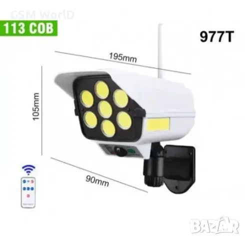 Соларна лампа имитация на камера, снимка 2 - Соларни лампи - 50185600