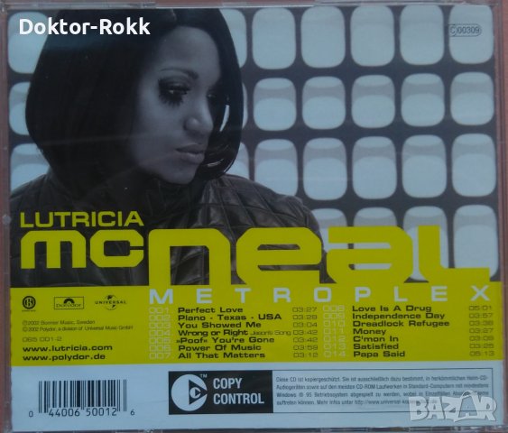 Lutricia McNeal – Metroplex (2002, CD), снимка 2 - CD дискове - 38619611