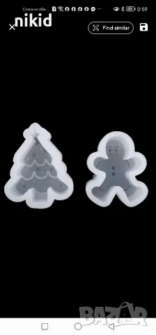 Джинджифилово човече елен елха дълбок силиконов молд форма фондан шоколад гипс смола сапун свещ, снимка 8 - Форми - 48350809