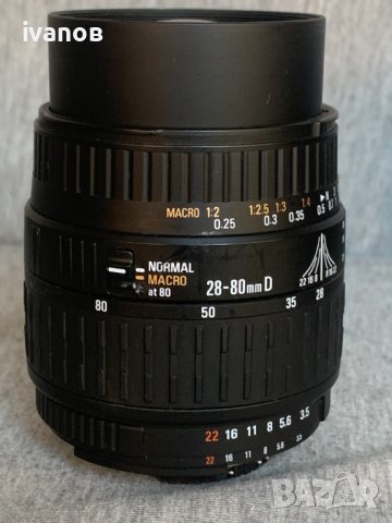 обектив Sigma 28-80mm F/3.5-5.6 D II Macro , снимка 4 - Обективи и филтри - 43061985