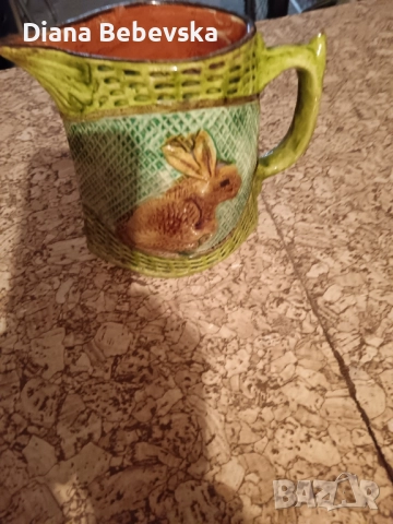 Автентична керамична кана.Рядко срещан модел., снимка 2 - Антикварни и старинни предмети - 52512763