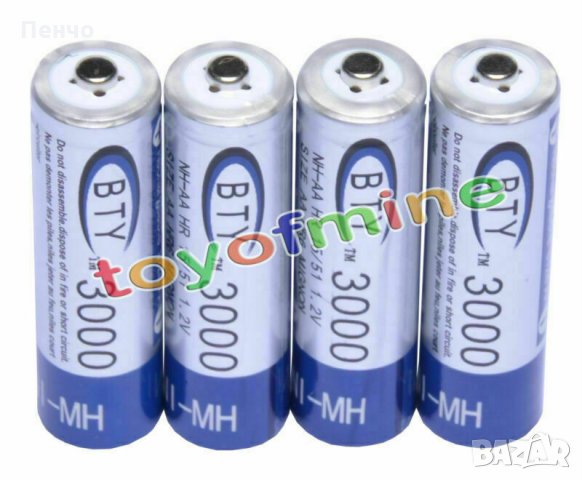 4 бр x AA 3000 mAh 1.2V Ni-MH акумулаторни батерии акумулаторна батерия презареждащи за MP3 фотоапар, снимка 15 - Други стоки за дома - 26444293