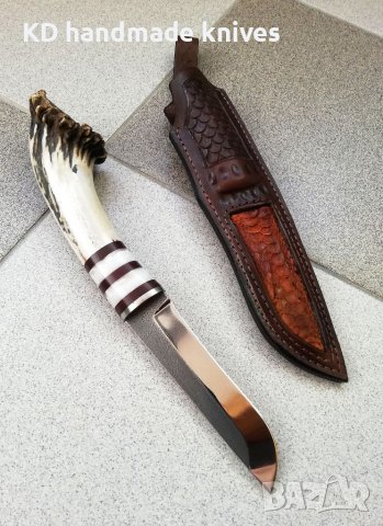 Ръчно изработен ловен нож от марка KD handmade knives ловни ножове, снимка 2 - Ловно оръжие - 39892210