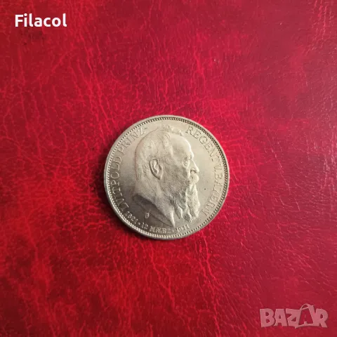 Германска империя Бавария 3 марки 1911 Принц Регент Леополд, снимка 2 - Нумизматика и бонистика - 50333785