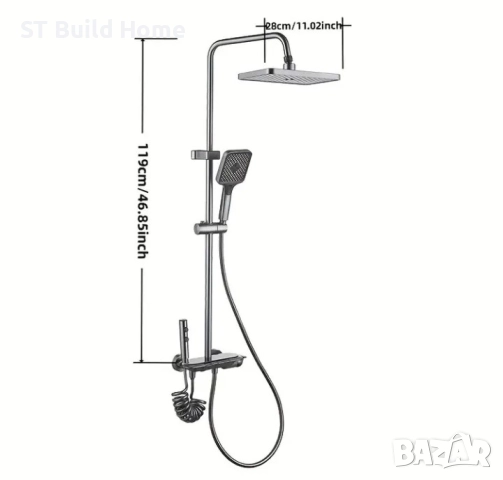Комплект Душ с Амбиентна Светлина – Лукс и Комфорт за Вашата Баня, снимка 5 - Душове - 51694626