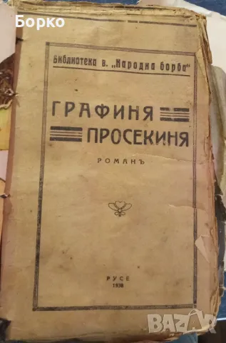 Книга от 1938 Графиня просекиня, от подлистници, снимка 1 - Други - 47423290