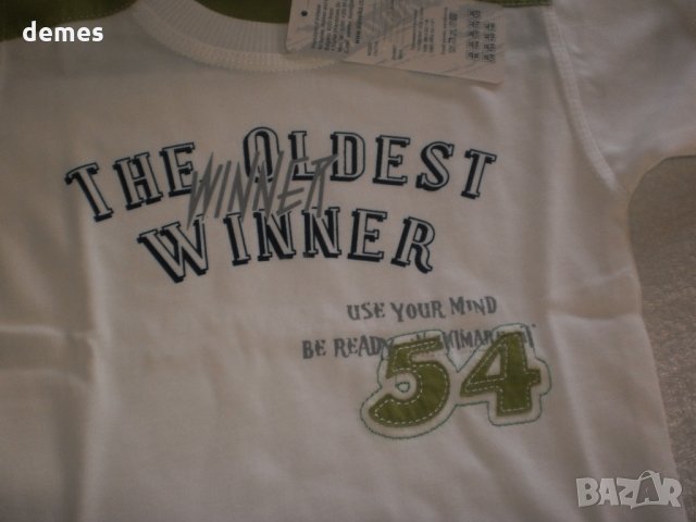  Детска тениска за момче бяло със зелена платка, размер 30, 32, снимка 2 - Детски Блузи и туники - 28913704